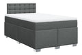 Boxspringbett mit Matratze Stoff Grau dunkelgrau 120x200 cm