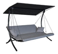 Hollywoodschaukel Swing Zip wetterfest Gartenschaukel Made in Germany Grau hellgrau Schaukel zum Sitzen Liegen und Entspannen