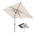 Doppler Jack Sonnenschirm Schwarz natur 300 x 200 cm Rechteckiger Gartenschirm Alu-Gestell