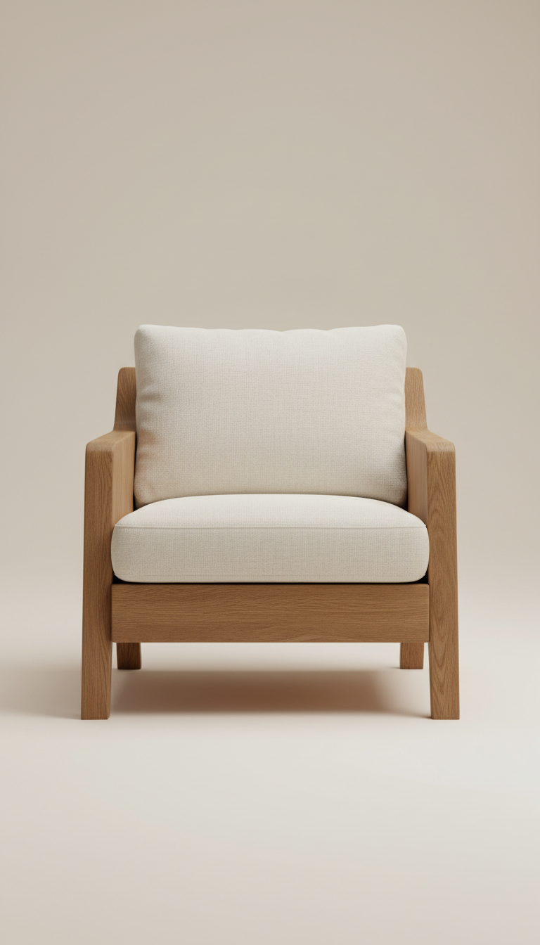 Modulares Sofa aus Eichenholz