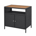 Polyrattan Sideboard Schwarz mit