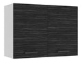 8 Moderne Kuechenzeile ohne Elektrogeraete in Schwarz grau 220 x 211 x 60 cm Artisan Optik - Geraeumige Einbaukueche mit viel Stauraum - (B/H/T