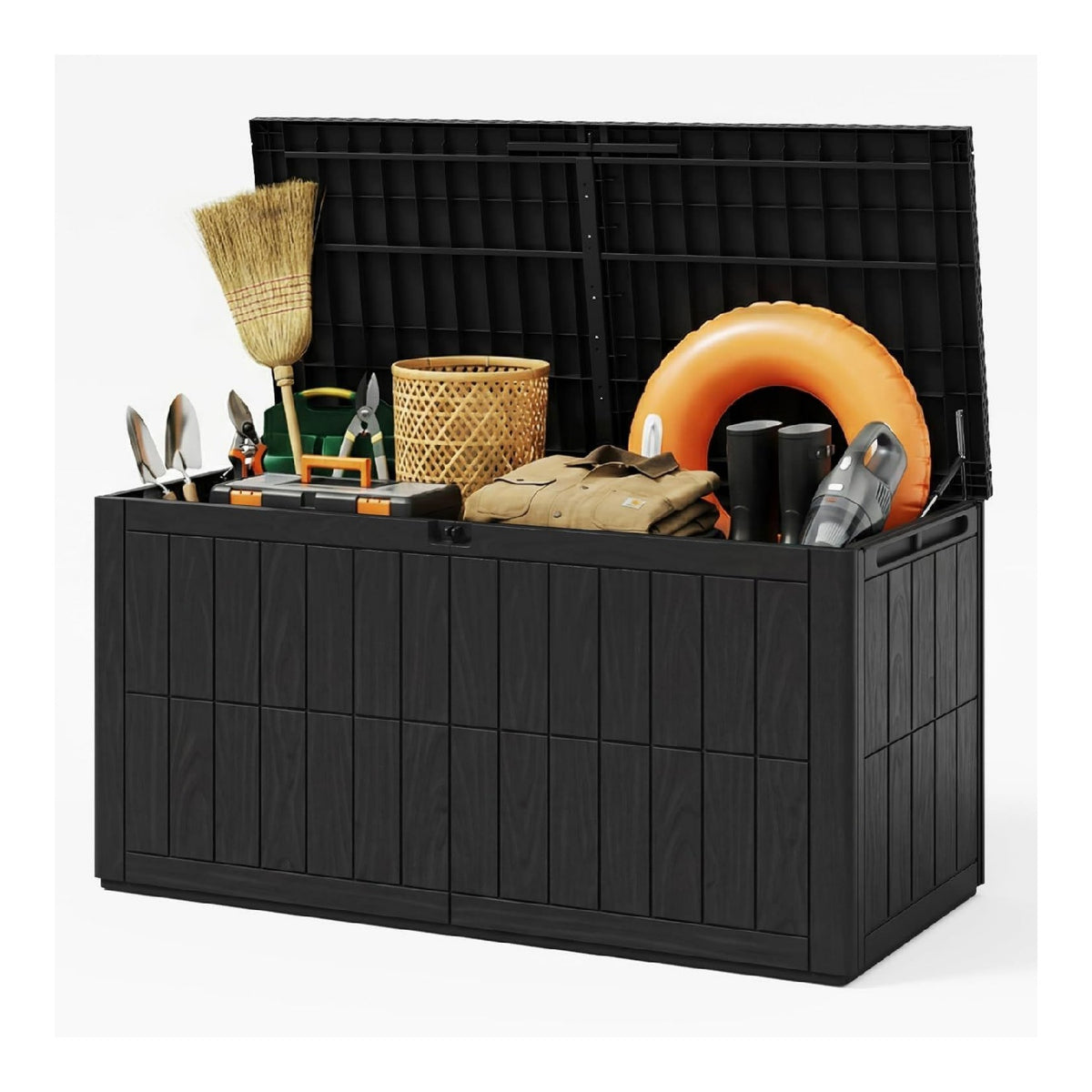 Gartenstuehle stapelbar Grau 4er Set balkonstuehle gartenstuhl hochlehner mit Armlehnen und Metallgestell Wetterfest fuer Outdoor Garten Terrasse
