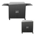 Grillwagen edelstahl 167,5 x 65 x 91,9cm Outdoor Grillschrank mit -Arbeitsplatte Grilltisch mit unterschrank