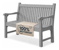 Gartenbank Wetterfest Outdoor Bank 2 Sitzer mit Rueckenlehne VAVO wetterfeste Gartenbank aus Kunststoff in Holzoptik Outdoor Bank 2 Sitzer mit