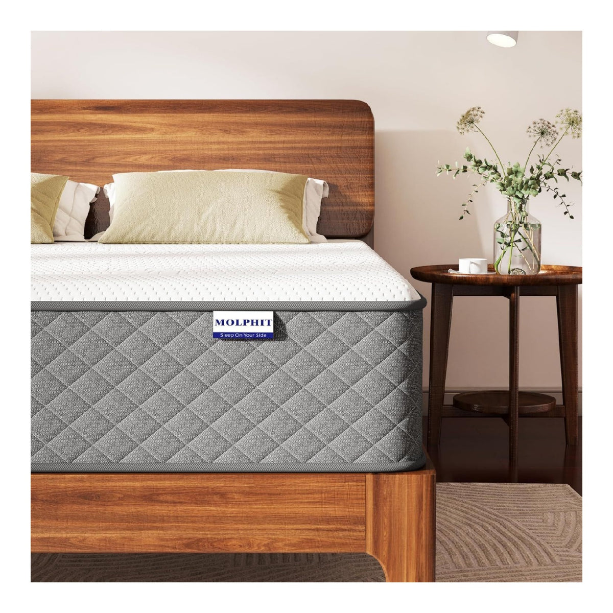 Matratze 140x200 Hoehe 25cm mit Oeko-TEX Zertifiziert Haertegrad H3 und H4