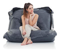 Sunnypillow 2er Set Liegenauflagen - Auflage fuer Sonnenliege - Polster fuer Gartenliege extra dick 9cm - Polsterauflagen fuer Liegen Outdoor Blau