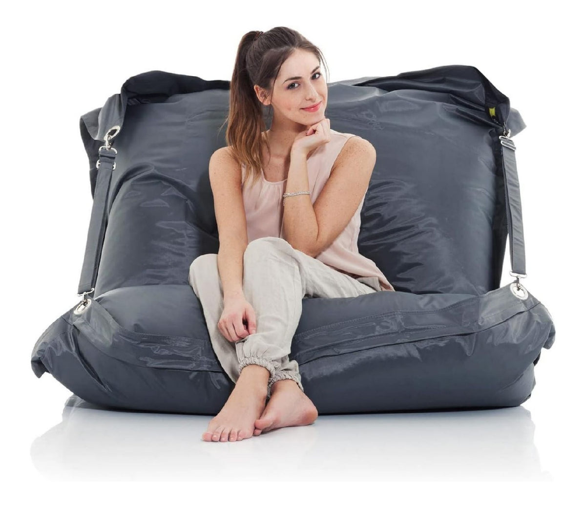 Sunnypillow 2er Set Liegenauflagen - Auflage fuer Sonnenliege - Polster fuer Gartenliege extra dick 9cm - Polsterauflagen fuer Liegen Outdoor Blau