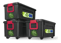 Ohyama Schwarz grosse Kunststoff-Aufbewahrungsbox 75 l Garagen-Aufbewahrungsbox