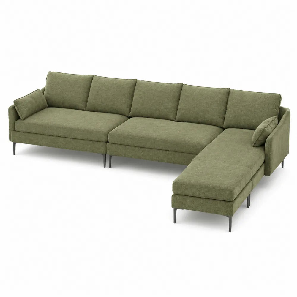 Ecksofa L-Form Gr¨¹n Polyester 320
