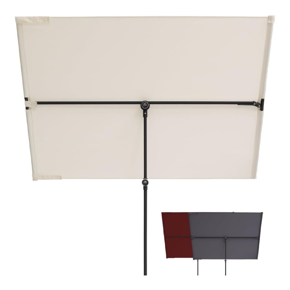 Doppler Active Balkonblende I Sonnenschutz fuer Balkon Terrasse I Flexibler Sichtschutz I Sonnenschirm rechteckig drehbar I flexibler Gartenschirm