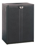 Low Cabinet rattan Black