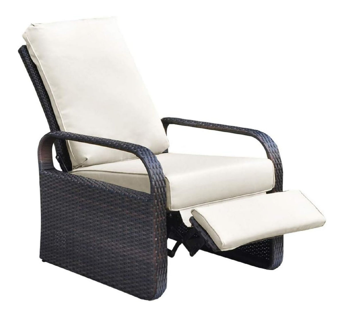 Liegestuhl aus fuer den Aussenbereich polyrattan mit Kissen Terrassenmoebel