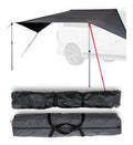 Grillwagen mit -Arbeitsplatte edelstahl BBQ Wagen mit 2 klappbaren Seitenablagen 2 Ablageboeden mobiler Outdoor Kuechenwagen mit Rollen fuer Grill