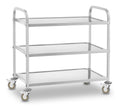 Royal Catering Servierwagen mit Rollen 101 x 55 x 96,5 cm 3 Tabletts RCSW 3 ( Tragkraft 480 kg