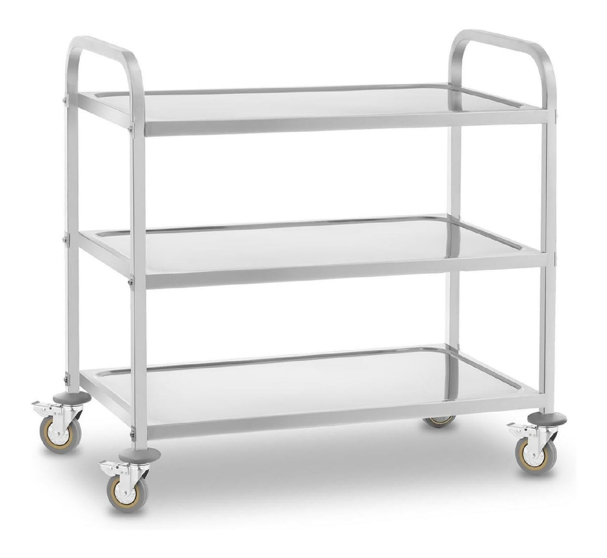 Royal Catering Servierwagen mit Rollen 101 x 55 x 96,5 cm 3 Tabletts RCSW 3 ( Tragkraft 480 kg