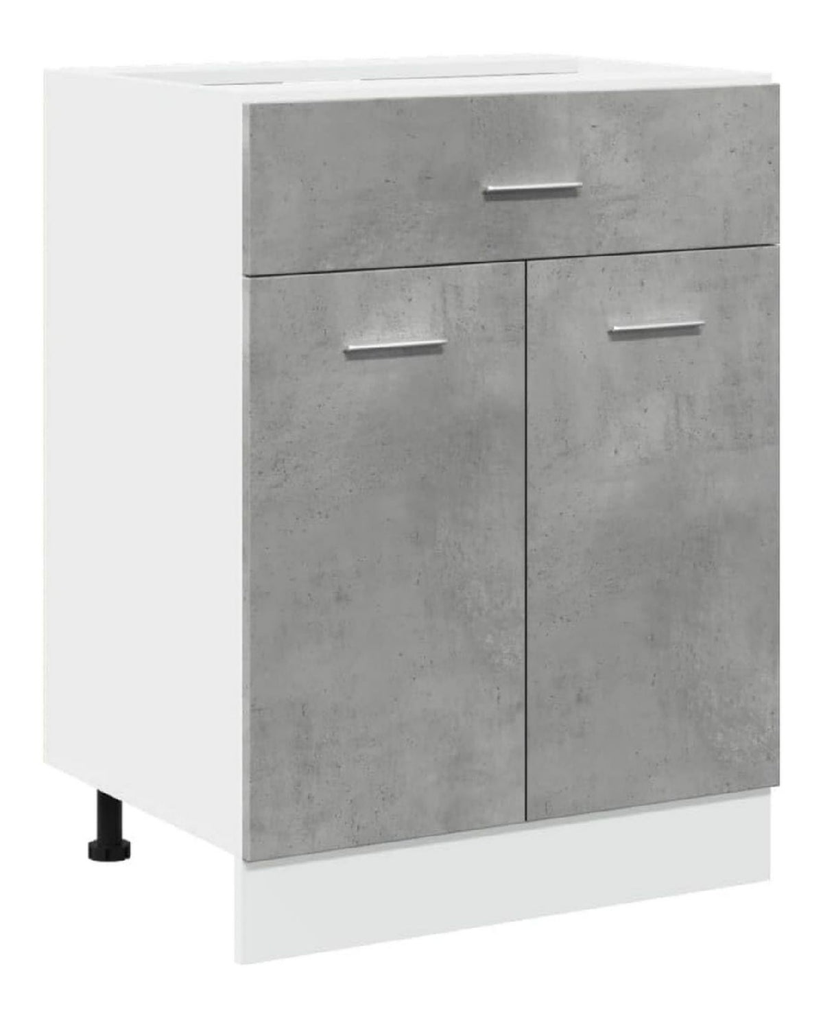 Schubunterschrank Betongrau Grau 60x46x81,5 cm 5 cm Holzwerkstoff