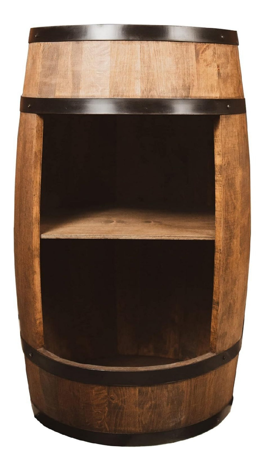 COOPER Holzfass Hausbar - Weinschrank im Retro Stil - Weinfass Bar - Weinregal - Holzbar 80cm hoch - Elegante Moebel holz Wohnzimmer Deko - Fassbar
