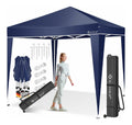 Pavillon Faltpavillon Pop-Up Gartenpavillon Hoehenverstellbar Stabil Wasserdicht Winterfest Partyzelt Festzelt UV-Schutz 50+ inkl. Tasche mit Rollen