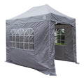 All Seasons Gazebos Pop Up Gazebo mit 4 Seitenwaenden Grau 3x2m Zubehoerpaket Rolltasche Schwerlast vollstaendig wasserdicht