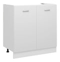 Spuelenunterschrank Kuechenschrank Kuechenzeile Kuechenmoebel Unterschrank Kuechenunterschrank Schrank Weiss 80x46x81,5cm 5cm Holzwerkstoff