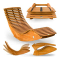 JAVA FSC Akazienholz Faltbare Schaukelliege 160 kg Daybed Outdoor Liegestuhl Schwungliege Wippliege Schwingliege Liegeschaukel Wellnessliege