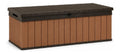 Living Auflagenbox/Kissenbox l 100% Wasserdicht l mit Belueftung dadurch kein uebler Geruch/Schimmel l Moderne Holzoptik l Deckel belastbar bis 300