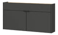 Schuhschrank 1398-549 GW-Ameca eiche 110 x 57 x 22 cm in Graphit/geringe Tiefe