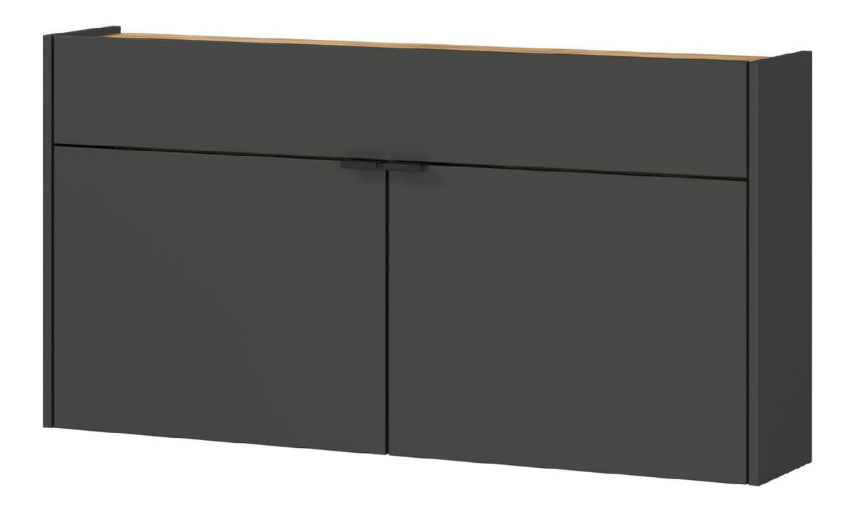 Schuhschrank 1398-549 GW-Ameca eiche 110 x 57 x 22 cm in Graphit/geringe Tiefe