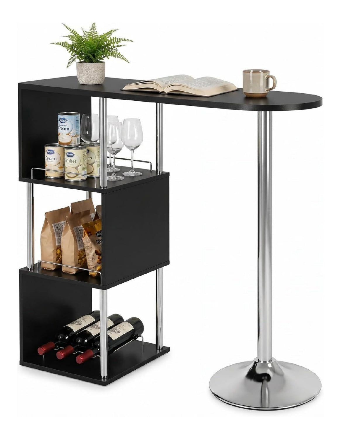 Schuhschrank schmal mit 3 Klappen fuer Flur Schuhkipper mit verstellbarem Regal Kippsicherung Weiss 53x120x24cm Holzmaserung -WG