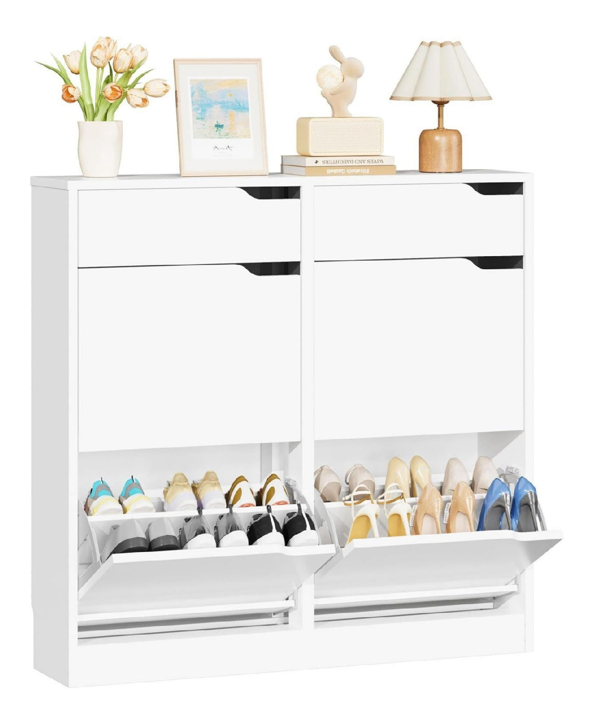 61 cm runder Medizinschrank mit Lichtern Weiss LED-Medizinschrank mit Entnebeler beleuchteter Spiegelschrank fuer Badezimmer