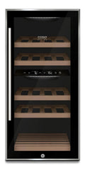 Caso WineComfort 24 black Schwarz Weinkuehlschrank fuer 24 Flaschen 2 Zonen auf 5-20C einstellbar